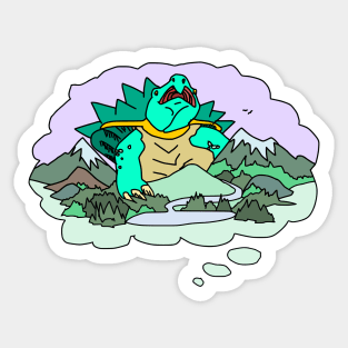 Teal Turtle's Dream Sticker